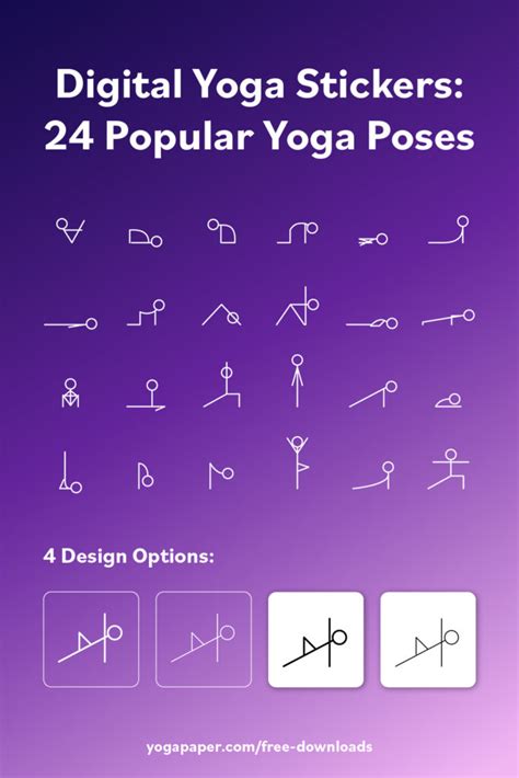 Yoga Stick Figure Poses - Yoga Paper