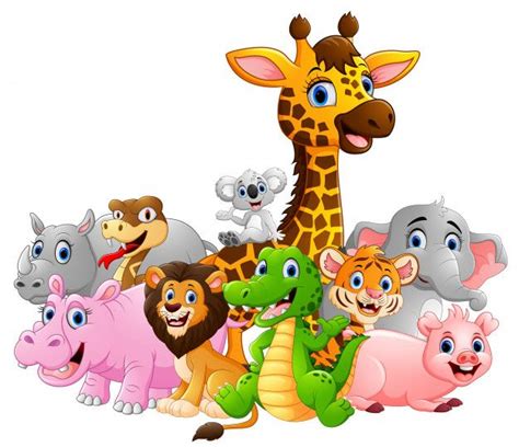 Freepik | Graphic Resources for everyone | Cartoon animals, Happy animals, Safari baby animals