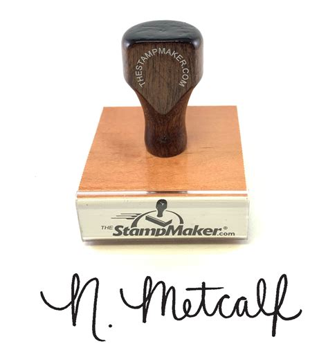 Wood Signature Stamp - up to 3" | Custom Rubber Stamps