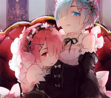 Re Zero Rem Ram.Android wallpaper 2160x1920