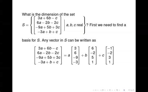 Linear Algebra - Dimension of a Vector Space - YouTube