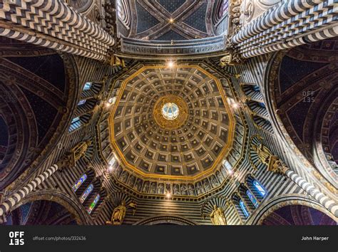 Interior of the Siena Cathedral in Siena, Italy stock photo - OFFSET