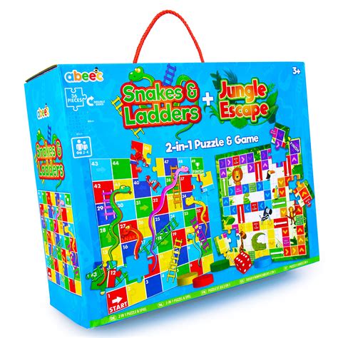 Buy abeec 2-in-1 Snakes And Ladders And Jungle Escape Puzzle & Giant Game Set - Giant Floor ...