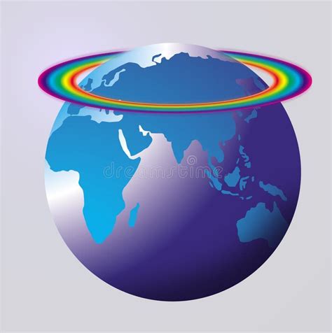 World globe rainbow stock illustration. Image of background - 2869669