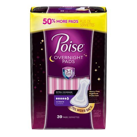 Poise Overnight Pads Extra Coverage Ultimate - Shop Incontinence at H-E-B