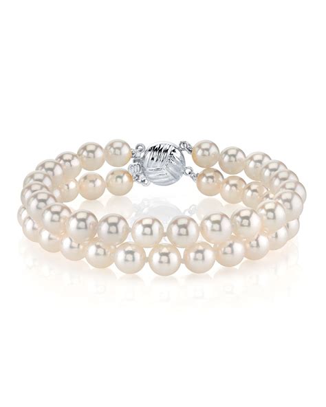 Japanese Akoya White Double Pearl Bracelet - Various Sizes