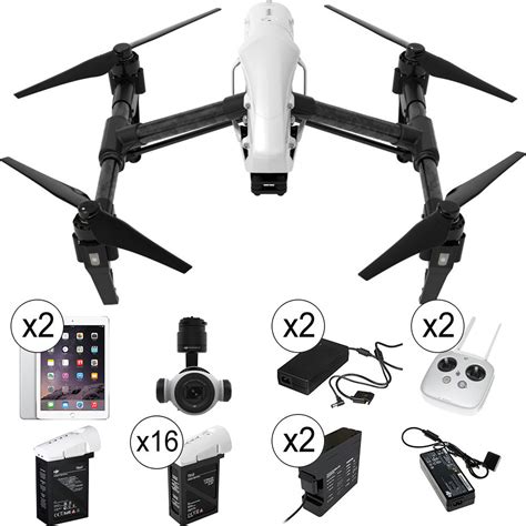 DJI Inspire Kit with Batteries, Charging Hubs, and iPad Air 2s