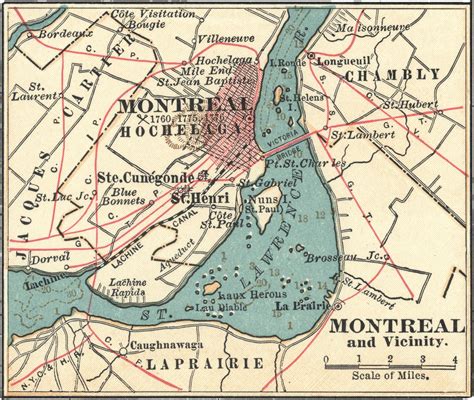 Original Antique Map of Quebec 1900 Cyclopedia International Prints ...