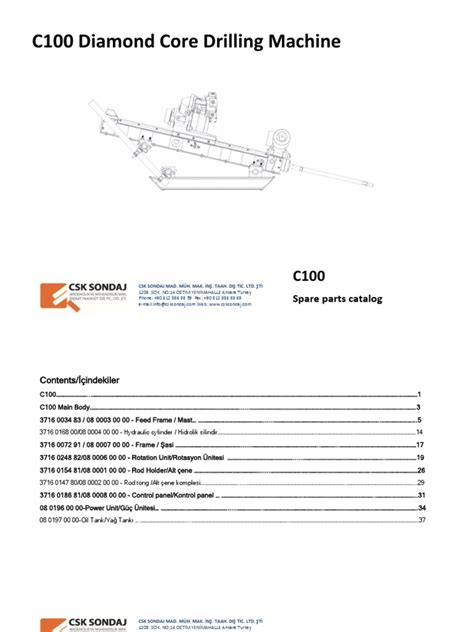 C100 Spareparts | PDF | Screw | Equipment