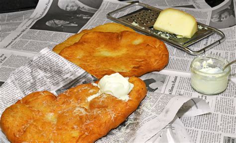 Lángos, Hungarian Deep-Fried Flat Bread | Food Perestroika