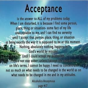 Acceptance — Alcoholics Anonymous Regina