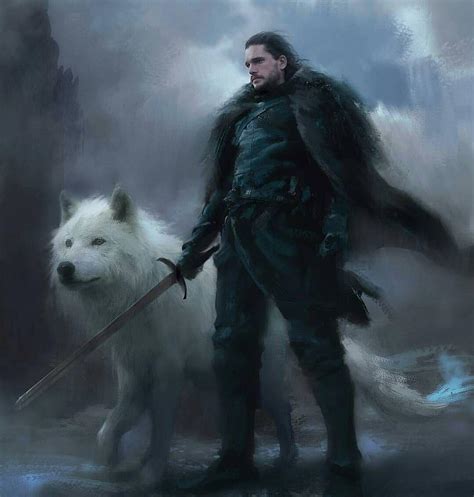 Jon Snow and Ghost Wallpapers - Top Free Jon Snow and Ghost Backgrounds - WallpaperAccess