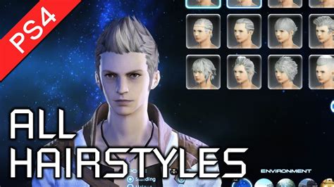 Final Fantasy XIV: A Realm Reborn (PS4) - All Male Hairstyles in ...