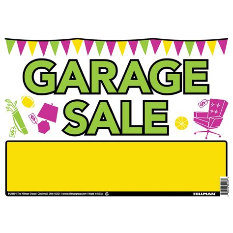 Hillman Sign Center 10-in x 14-in Garage Sale Sign at Lowes.com