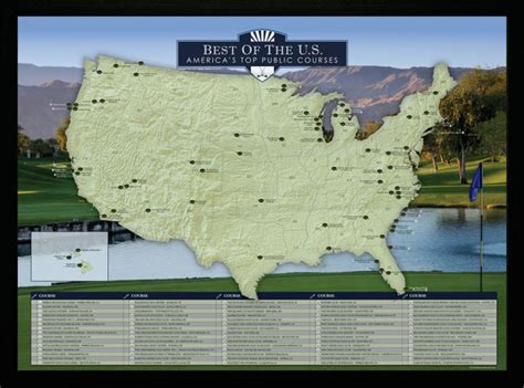 Premier Golf Courses of the United States Map – MapYourTravels.com