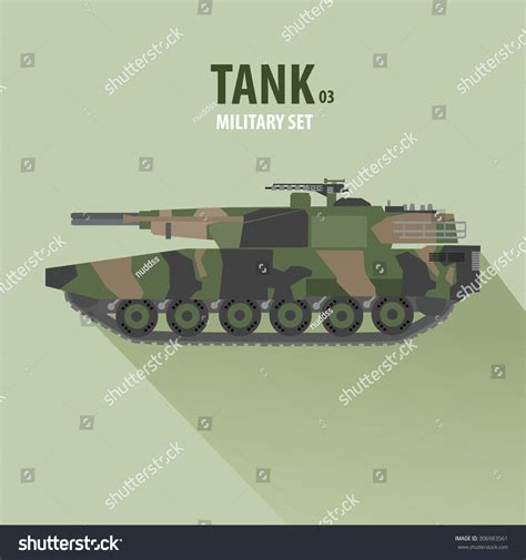 Battle Tank Side View Military Vector Stock Vector (Royalty Free) 306983561 | Shutterstock