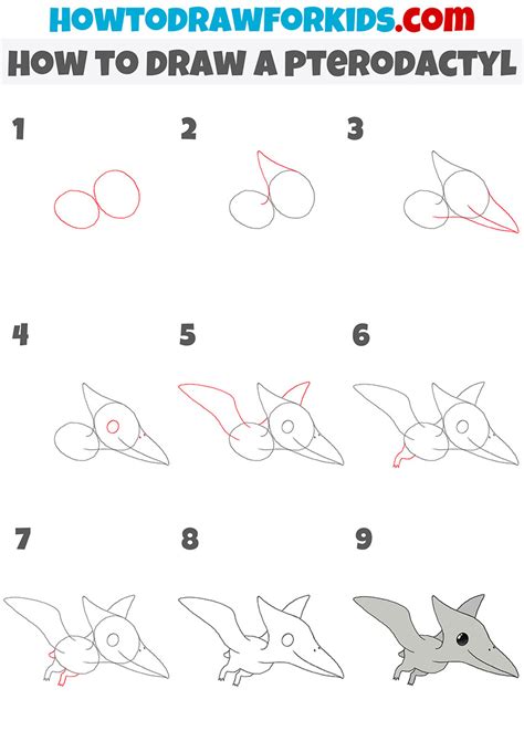 How To Draw A Pterodactyl Easy Drawing Tutorial For Kids – Themeloader