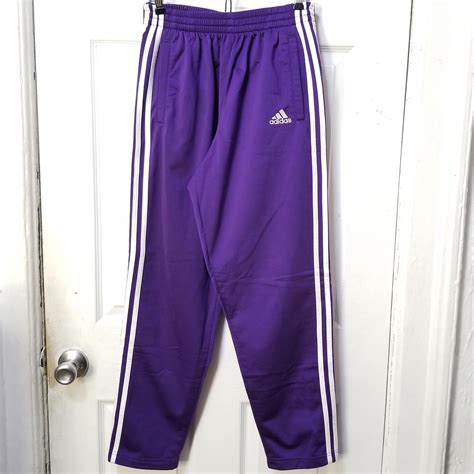 Adidas Men's White and Purple Joggers-tracksuits | Depop