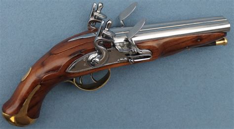 Double Barreled Flintlock Pistol