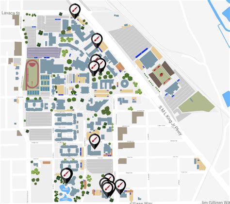 Lamar University Campus Map - Wynne Karlotte