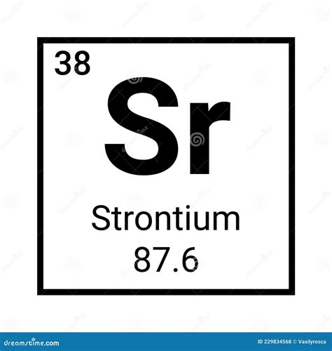 Strontium Sr, Element Symbol From Periodic Table Series Royalty-Free Stock Photo | CartoonDealer ...