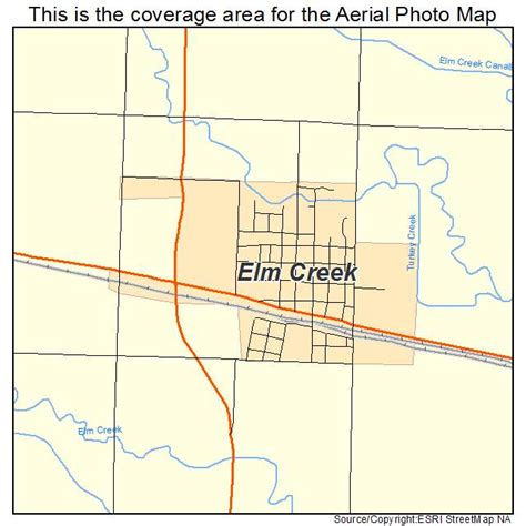 Aerial Photography Map of Elm Creek, NE Nebraska