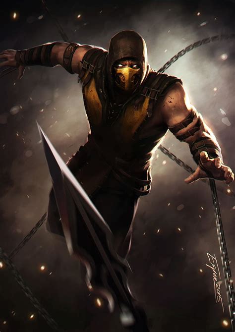 MKX Scorpion - Created by Espen Grundetjern Mortal Kombat X Scorpion, Sub Zero Mortal Kombat ...