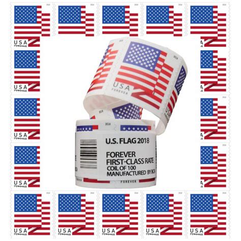 US American Forever Flag Stamps 2018 Year -Free Shipping 1 Roll (Coil ...