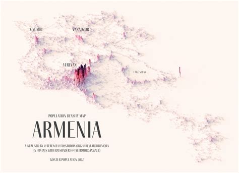 Population density map is Armenia. by... - Maps on the Web