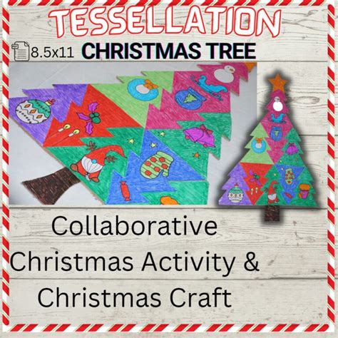 Tessellation Christmas Tree Paper Craft ,Workshop Collaborative Art | Made By Teachers