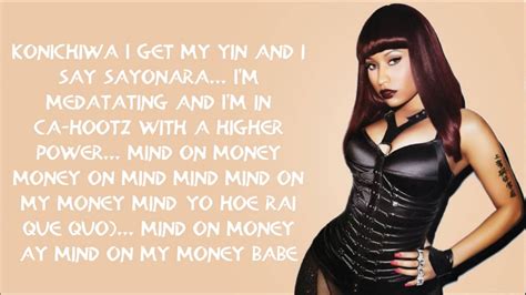 Nicki minaj - Mind On My money Verse Lyrics Video - YouTube