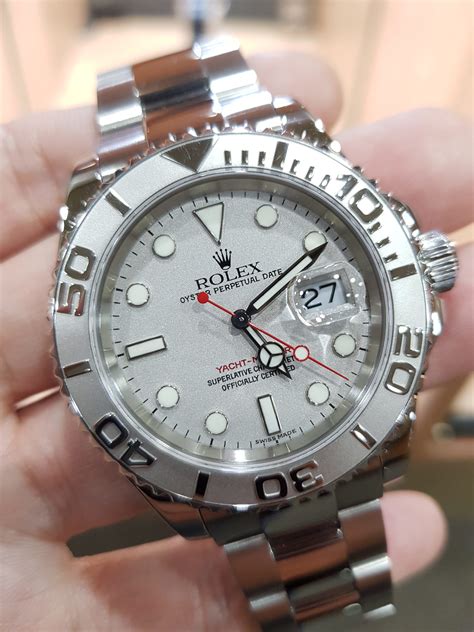 Rolex Yacht-Master Platinum Bezel & Dial UNPILISH CONDITION - SWISS HOUR