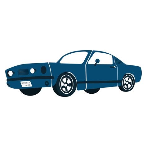 Blue retro car in vector 10419549 Vector Art at Vecteezy