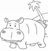 Baby Hippo Coloring Sheet Pages sketch template