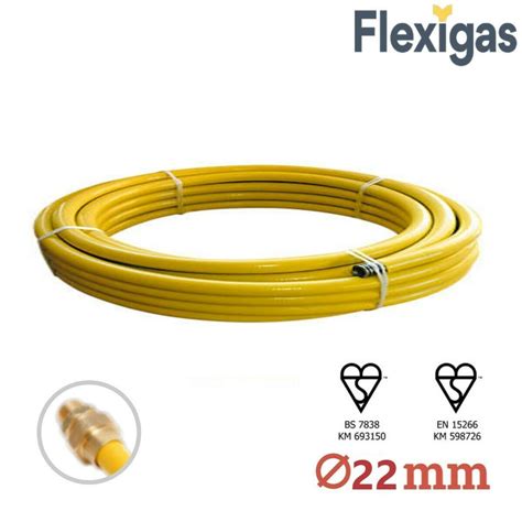 Flexigas Flexible Stainless Steel Gas Pipe 22mm