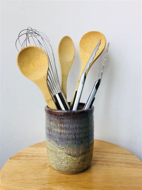 Ceramic Utensil Holder, Ceramic Vase, Kitchen Container, Ceramic ...