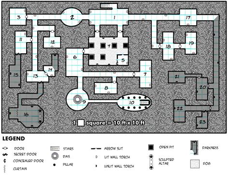 Colour/Textured Dungeon Maps | Creative Commons Licensed Maps | Paratime Design Cartography