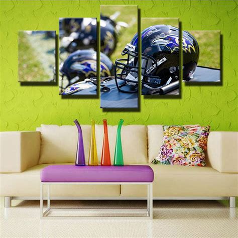 Baltimore Ravens Many Helmet - Pencil Canvas