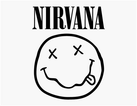 Nirvana Logo Black And White, HD Png Download - kindpng