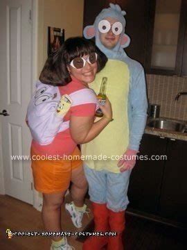 Coolest Homemade Dora and Boots Couple Costume