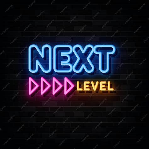 Premium Vector | Next Level Neon Signs Vector