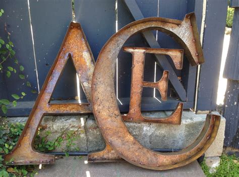 36 Rustic Metal Letters & Numbers