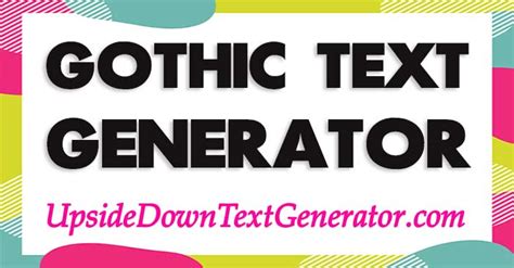 Gothic Text Generator (Copy and Paste) Fraktur Font, Old English