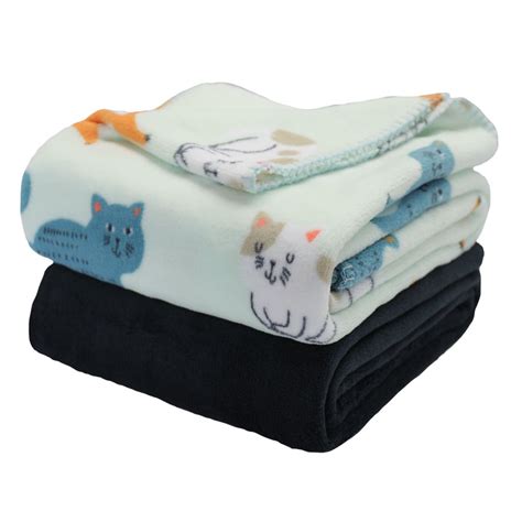 Mainstays Fleece Plush Throw Blanket, 50" x 60", Cats, 2-Pack - Walmart ...