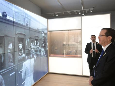 President Herzog at the new Holocaust Memorial Museum in Amsterdam