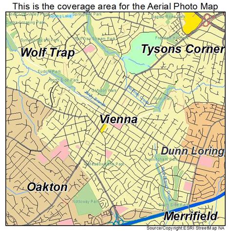 Aerial Photography Map of Vienna, VA Virginia