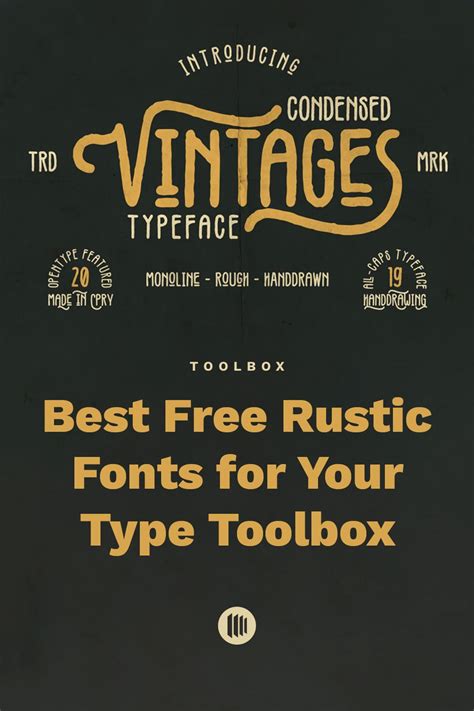 34 rustic fonts to complete your type toolbox | Rustic font, Western ...