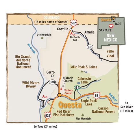 Questa New Mexico Map - Camila Violante