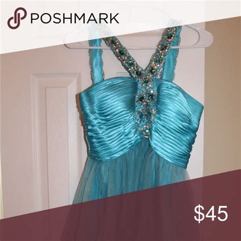 Formal Aquamarine Dress | Aquamarine dress, Dresses, Fashion