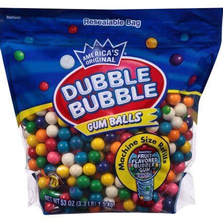 Dubble Bubble Assorted Fruit Flavored Gum Balls, 53 Oz. - Walmart.com